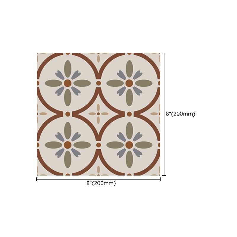 Water Resistant Peel & Stick Tile Square Pattern Printing Single Tile