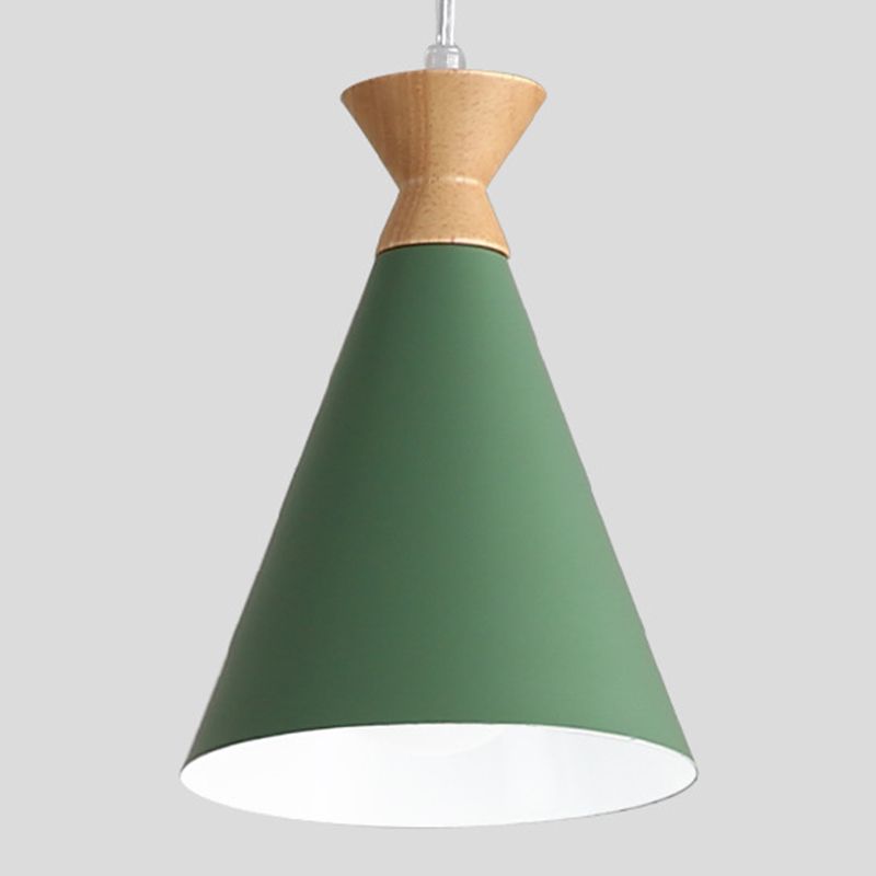 Modern Style Cone Shade Hanging Light Metal 1 Light Hanging Lamp for Bedroom