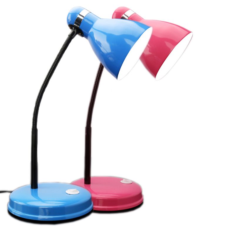 Minimalist Flexible Lernlampe Metall 1 Kopf Schlafzimmer Tischlicht mit Glockenschatten