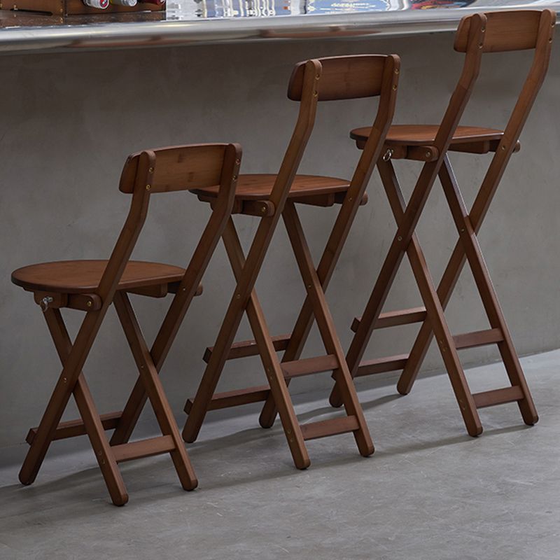 Contemporary Wooden Counter Height Stools Folding Height Bar Stool