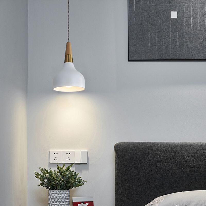 Metal Hanging Lights Modern Macaron Style 1 Light Hanging Mount Fixture for Living Room