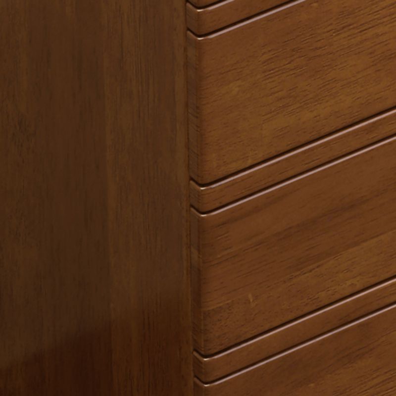 Modern Rectangle Cabinet Grooves Wood Side Cabinet with Drawer