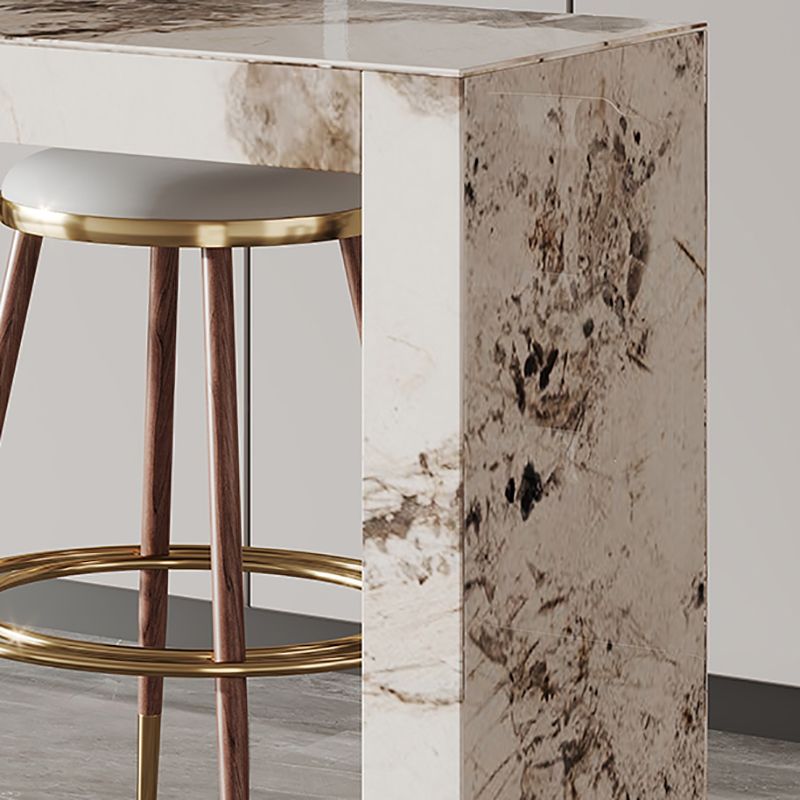 Modern Bar Dining Table Stone Rectangle Bar Table for Living Room