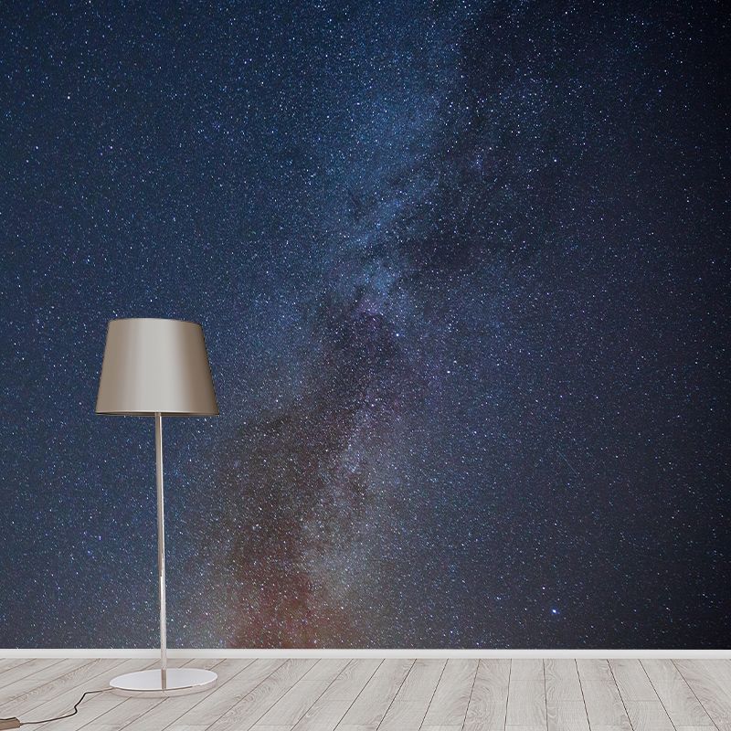 Contemporary Universe Mural Wallpaper Mildew Resistant for Sleeping Room Decor