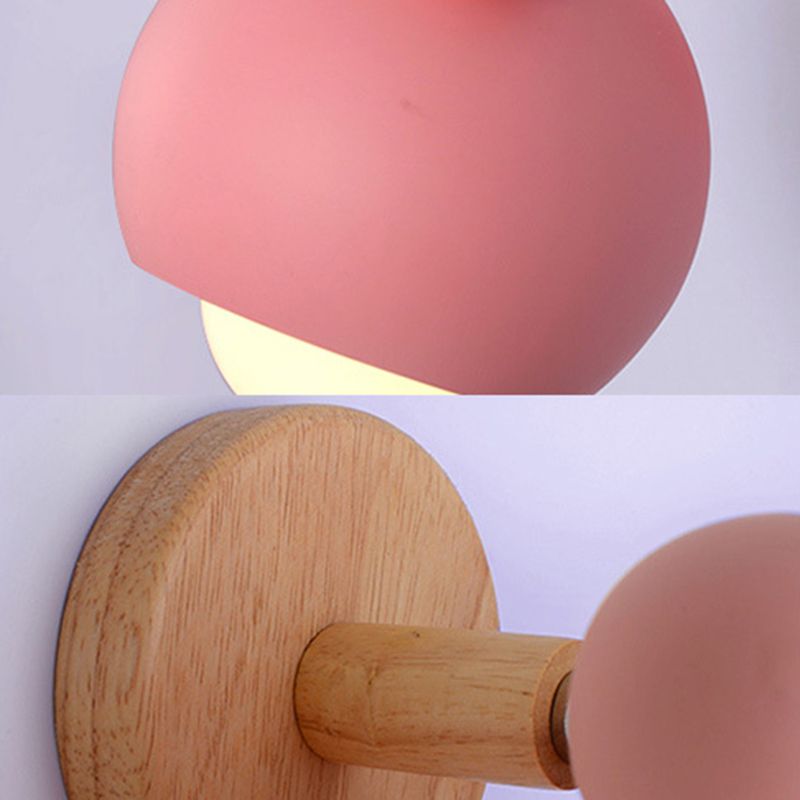 1 Light Metal Wall Mounted Light Fixture Modern Cartoon Bedroom Flush Mount Wall Sconce