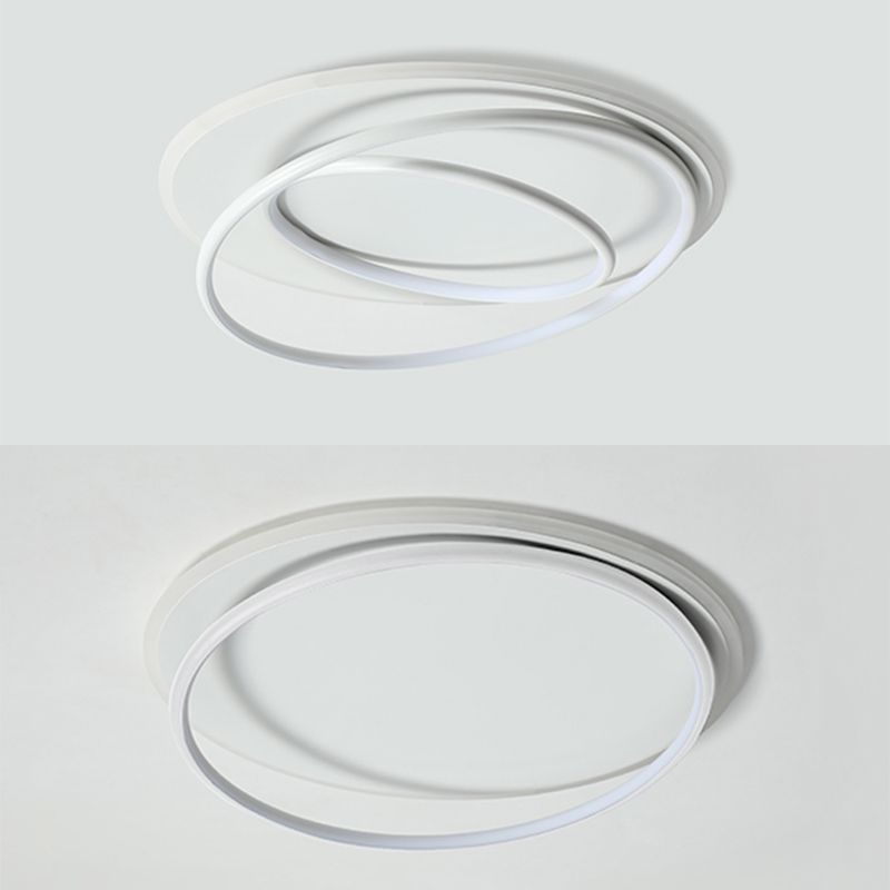 Linear Iron LED Flush Mount Modern Style 3-Light Ceiling Light Fixture for Bedroom