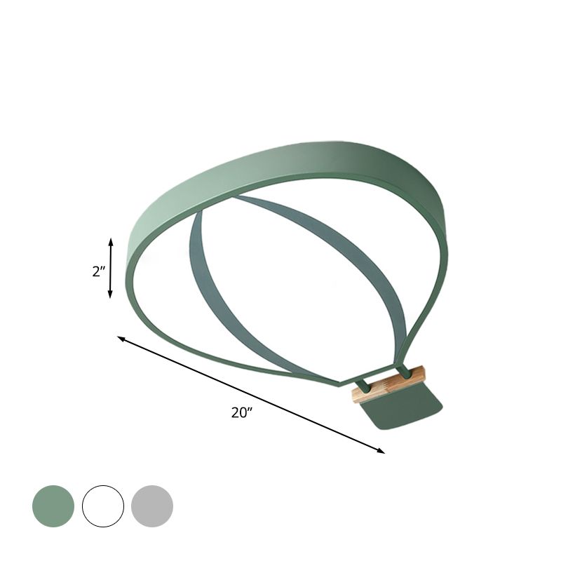 Lampada da incasso del palloncino dell'aria calda acrilica Nordic LED in bianco/grigio/verde per la camera da letto del bambino