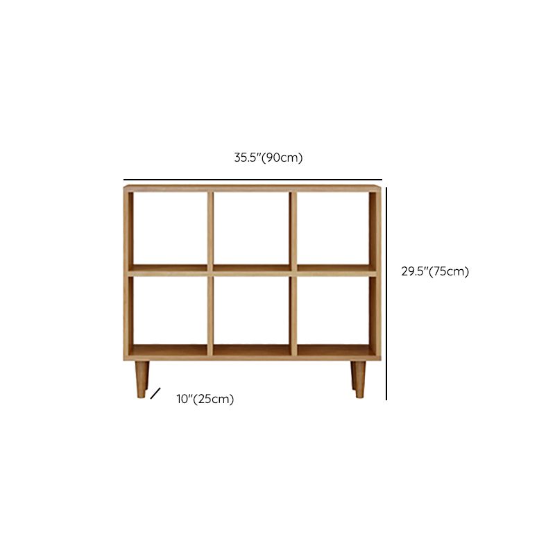 Modern Style Solid Wood Bookshelf Open Back Bookcase with Shelves