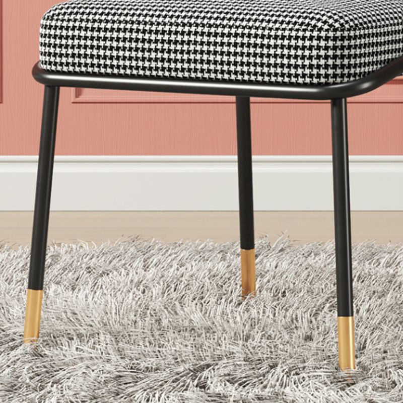 Sillas de comedor estilo Glam, sillas sin brazos para cocina con patas de metal