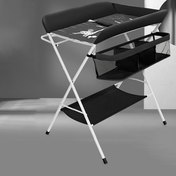 Flat Top Baby Changing Table Portable Changing Table with Safety Rails