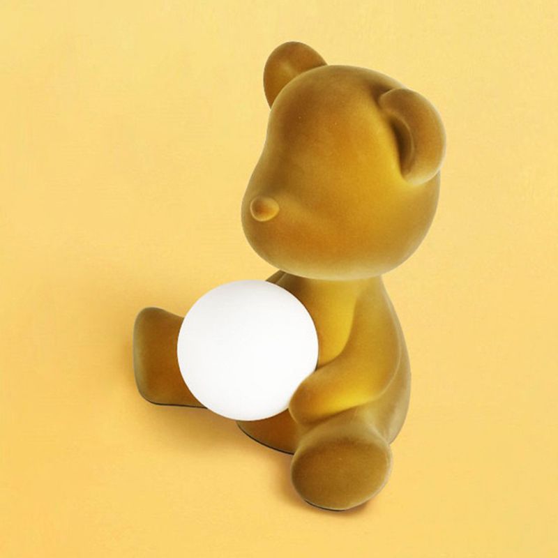 Lampada da tavolo da orso in stile nordico Lampada da scrivania in stile moderno per la camera da letto dello studio