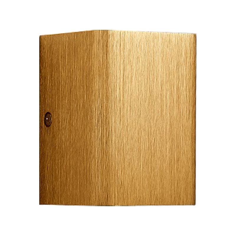 Quadermetall auf und ab Wandleuchte zeitgenössische Bronze/Gold/Weiß -LED -Leuchter für Wohnzimmer