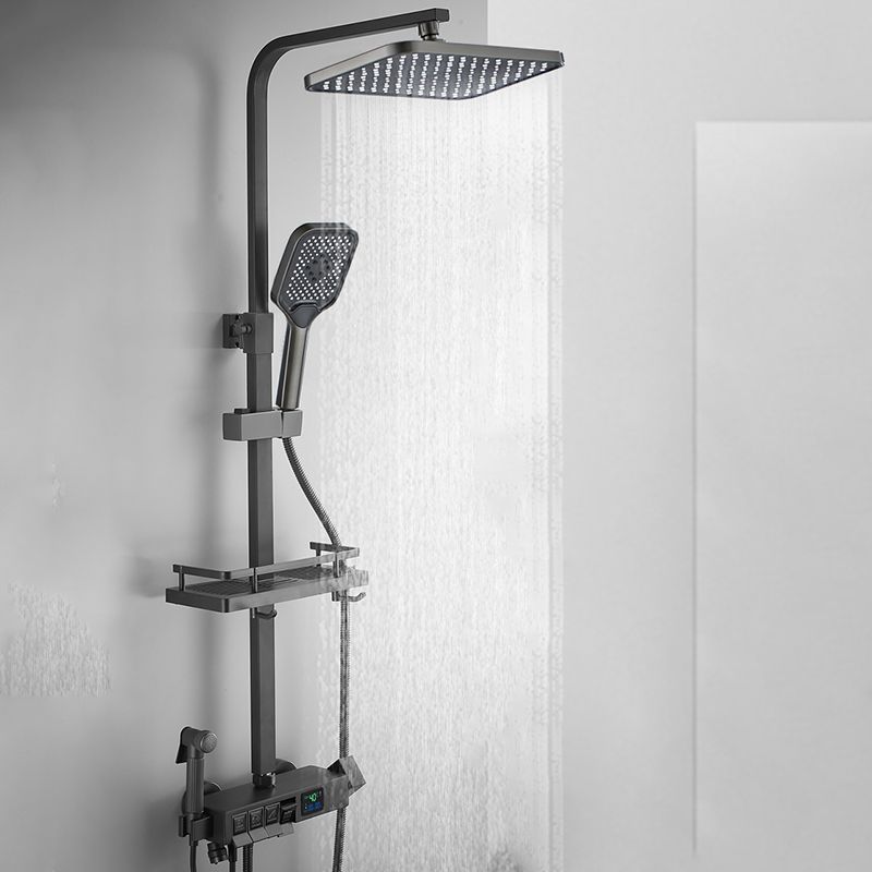 Contemporary Brass Shower Set Wall Mounted Shower System for Bathroom
