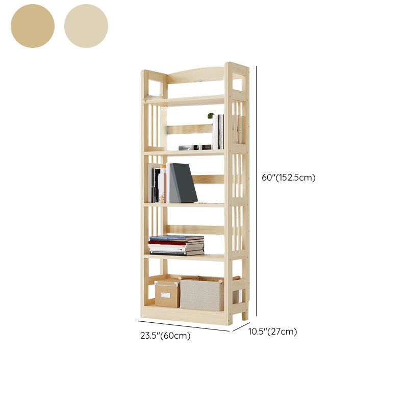 Scandinavian Open Shelf Bookcase Shelves Included for Home Office