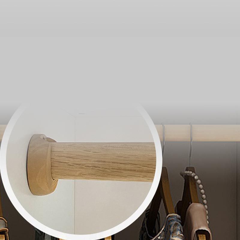 Contemporary Wardrobe White Colour Wooden Wardrobe Closet With 2 Drawers