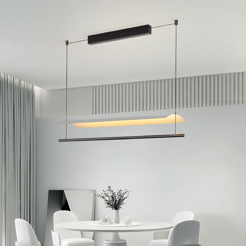 Nordic Metal Island Light Black 1 LED LED PRIGHTA para comedor