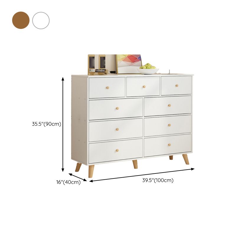 Contemporary Wood Storage Chest Matte Finish Bedroom Dresser