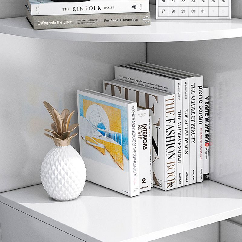 Modern Closed Back Bookshelf Engineered Wood Book Shelf with Cabinets for Home Office