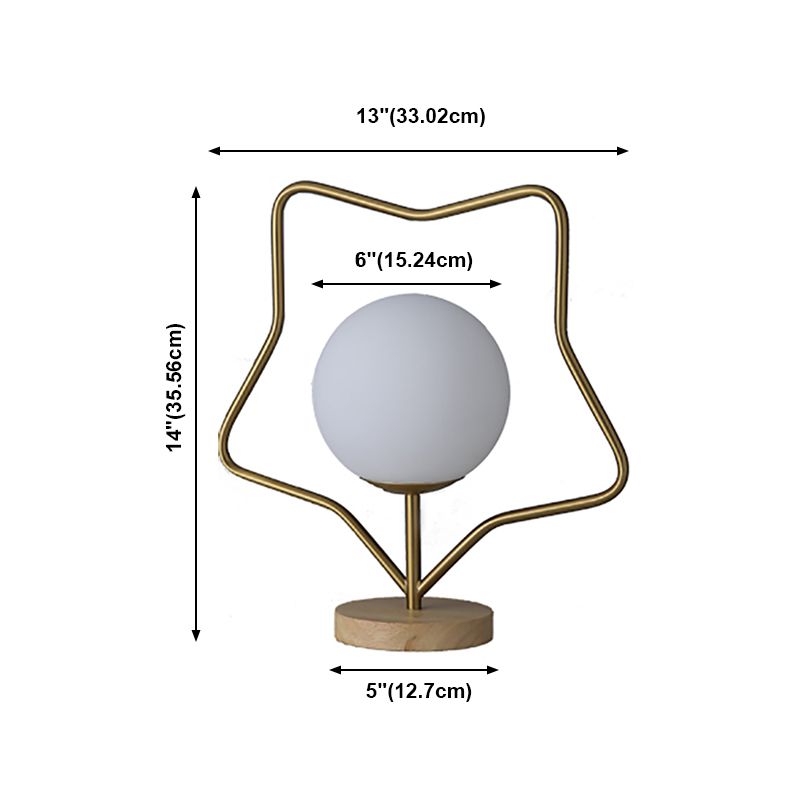 Lampade da tavolo notturno globo vetro contemporaneo 1 lampada da comodino leggero in oro