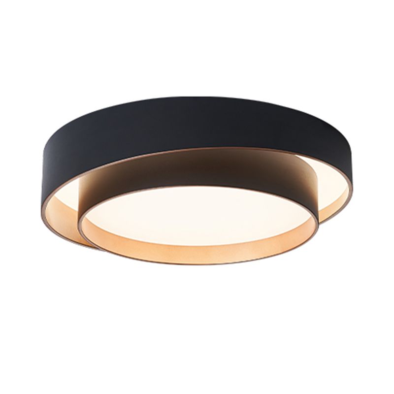 Modernism LED Flush Mount Round Metal Ceiling Light Fixture for Bedroom
