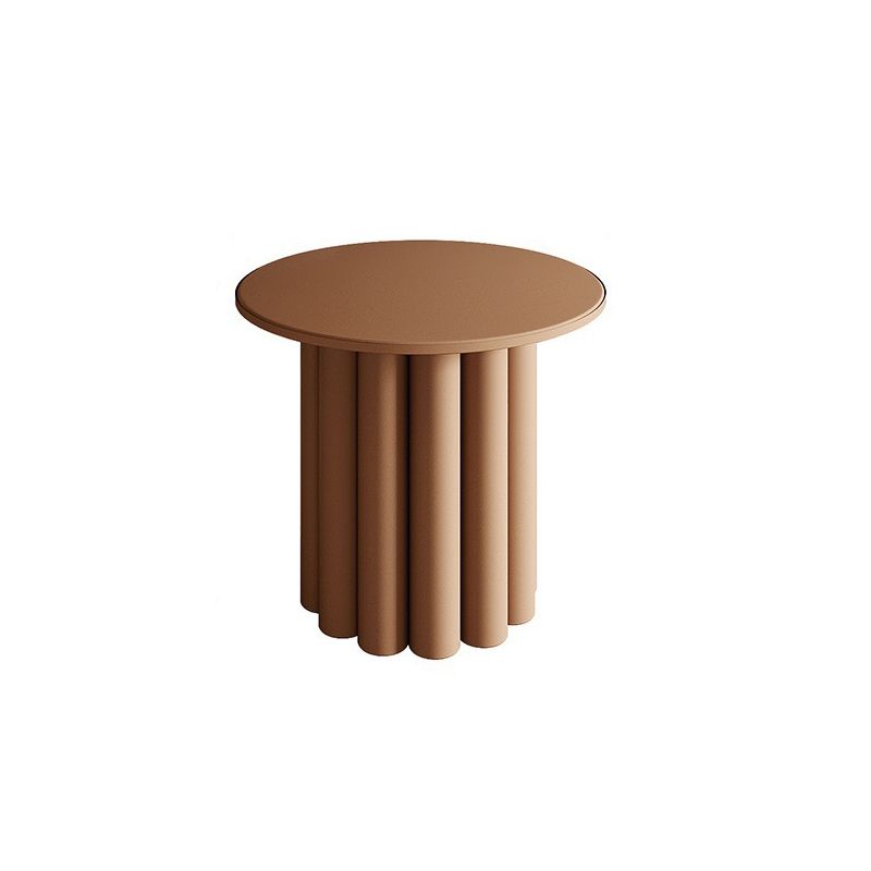 Single Coffee Table Pedestal Solid Wood Round Cocktail Table
