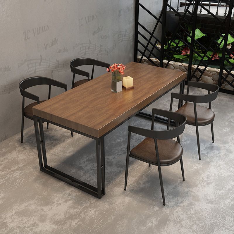 Industrial 1/5/7 Pieces Dining Set Rectangle Wood Dining Table for Bar