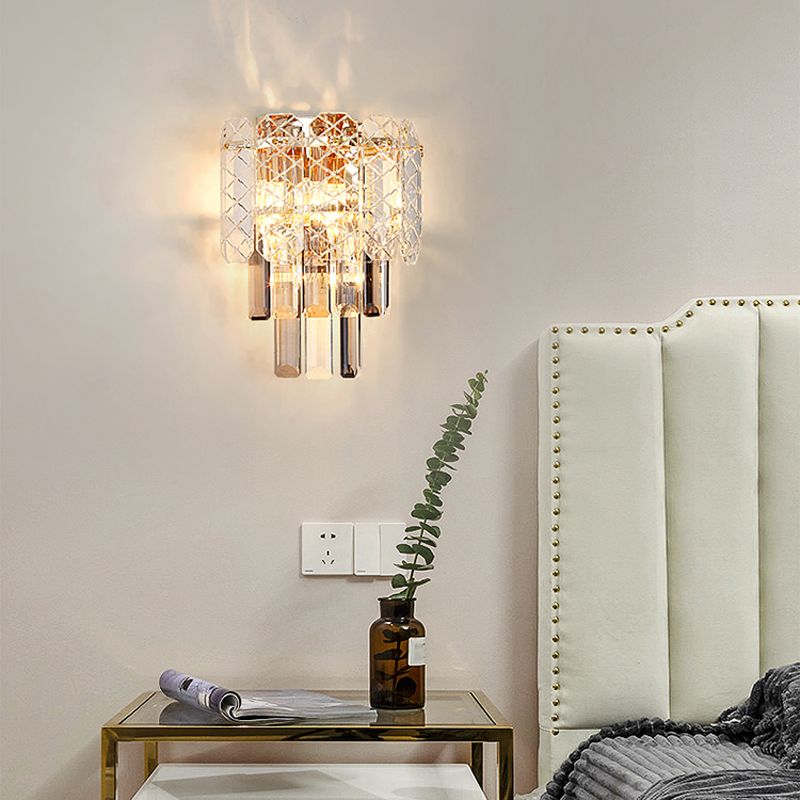 Unique Shape Wall Light Fixture Modern Crystal Wall Mounted Lighting for Living Room