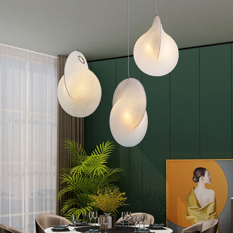 3-licht zijden hangend licht in moderne beknopte stijl roestvrijstalen geometrische hanglamp in het wit