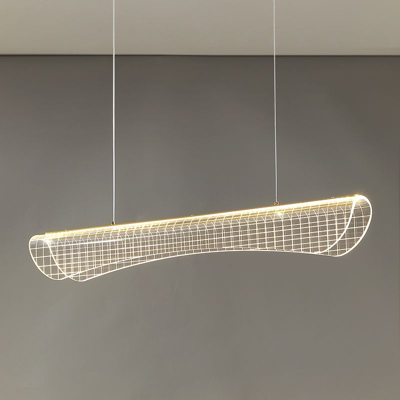 Estilo moderno Metal Island Light Geométrico 1 Pense de la isla ligera para sala de estar