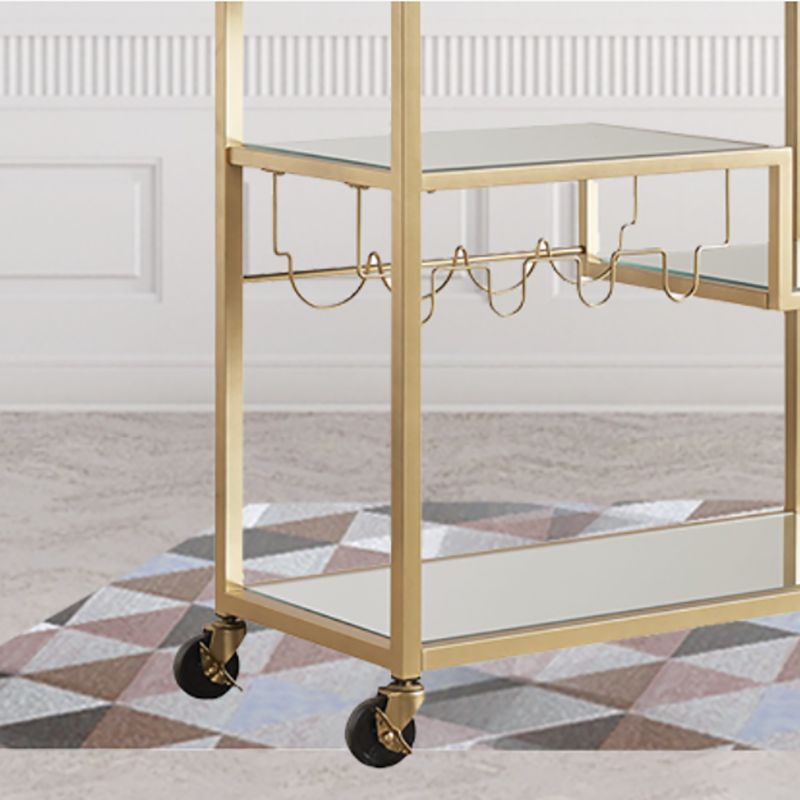 34.65" High Contemporary Rectangle Prep Table Rolling Metal Prep Table for Kitchen