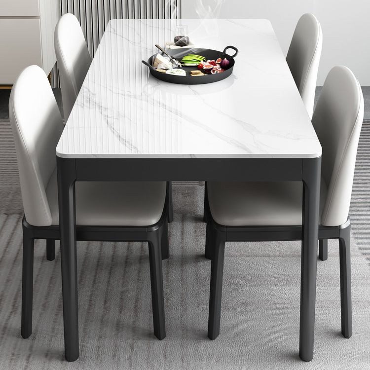 Rechteck dreifarbige Esstisch Sinterstein Tisch Vintage mit Schublade