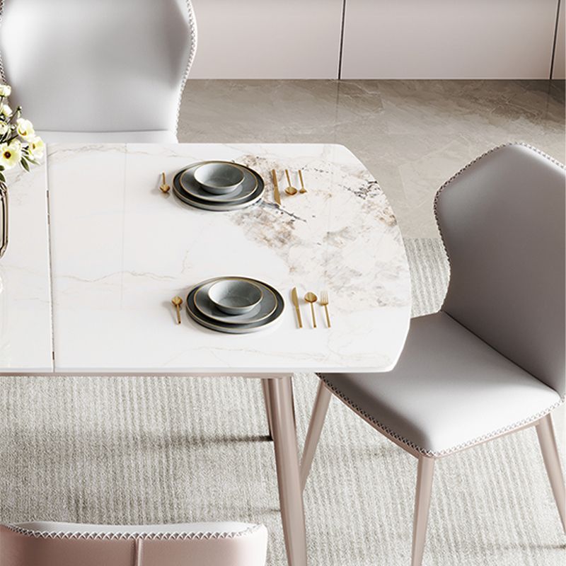 Extendable Dining Table Rectangle Modern Dining Table for Dining Room