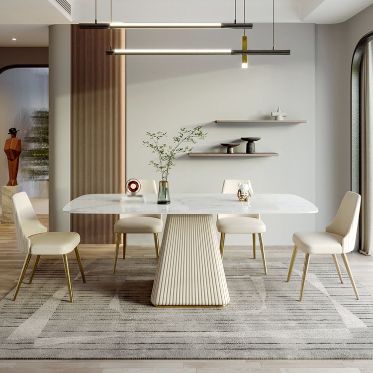 Designer Style Sintered Stone Top Dining Set 1/4/5/6 Pieces Dining Table with Chairs
