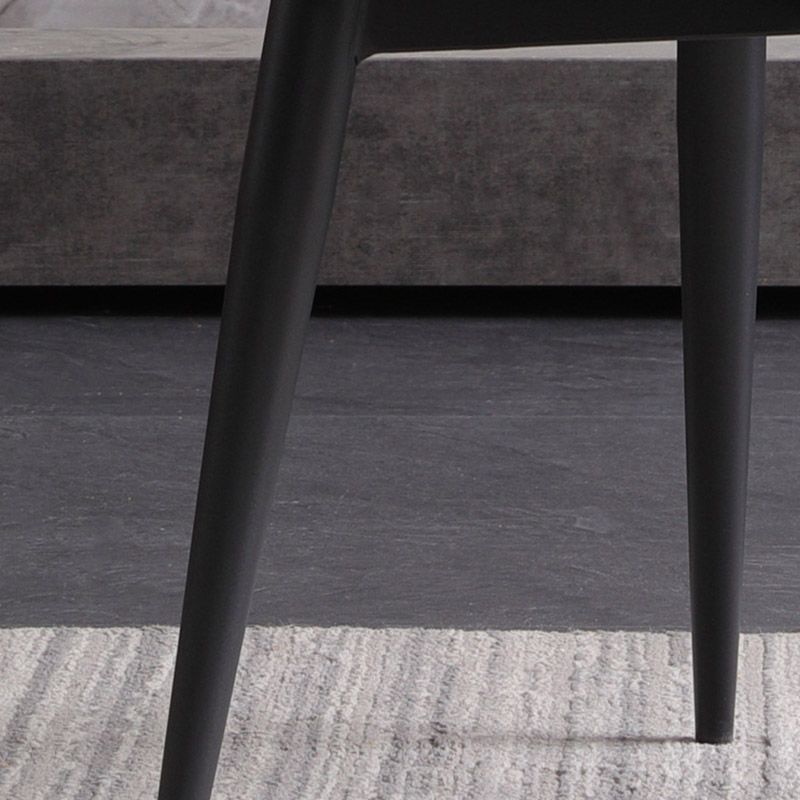 Industrial Style Arm Chair Metal Solid Back Dining Room Chair for Home