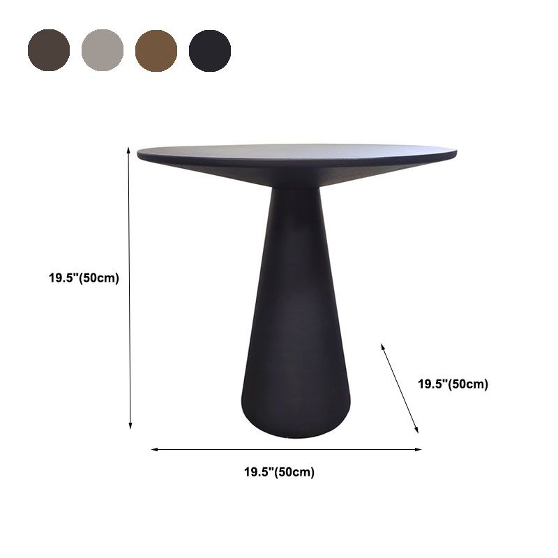Mid-century Modern Style Pedestal Base Circular Top Metal Side Table