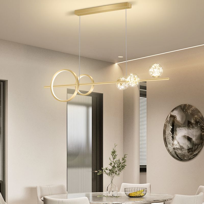 Moderne Metallanhänger Beleuchtung kugelförmiger Glas Anhängerleuchten