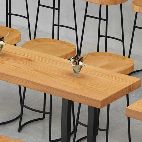 Glam Solid Wood Pub Dining Set 1/2/4/7/9 Pieces Natural Counter Set for Coffee Shop