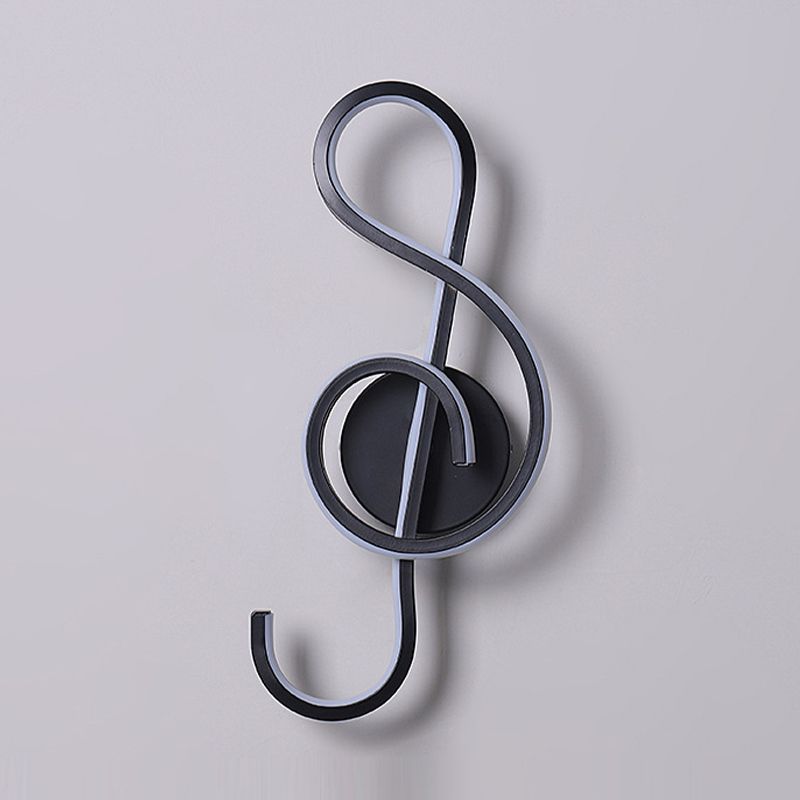 Single Contemporary Black/White Unique LED Metallic Wall Mounted for Bedroom