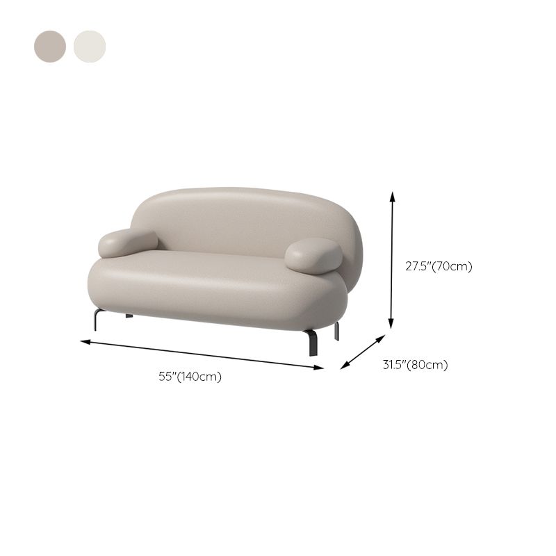 Contemporary Solid Color Sofa 31.49" Wide Pillow Top Arm Sofa