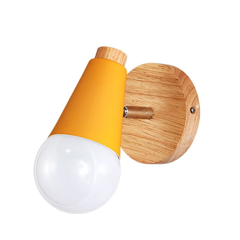 Ángulo ajustable 1 Luz de luz CONO Luz de pared Macaron Minimalista Metalista de metal de estilo