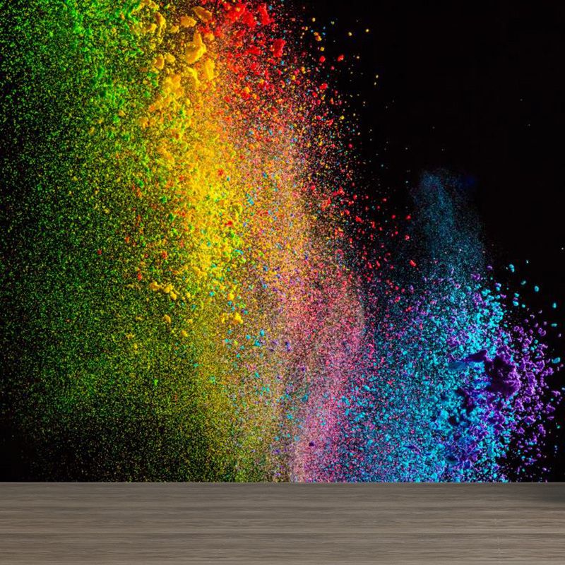 Colorful Flying Particles Wallpaper Mural Abstract Modern Waterproof Wall Decor for Room