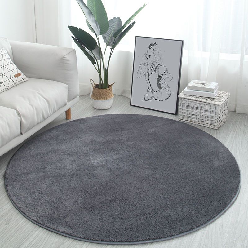 Alfombra casual gris mezcla alfombra de color sólido alfombra sin deslizamiento para sala de estar para sala de estar
