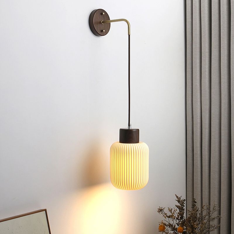 Nordic Wall Light Fixture Geometric Wooden Wall Light Sconce for Bedroom