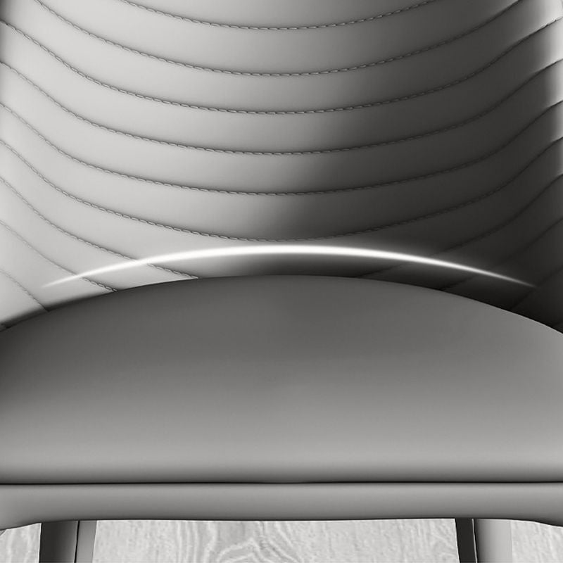 Upholstered Dining Chair Contemporary Faux Leather Kitchen Dining Chair