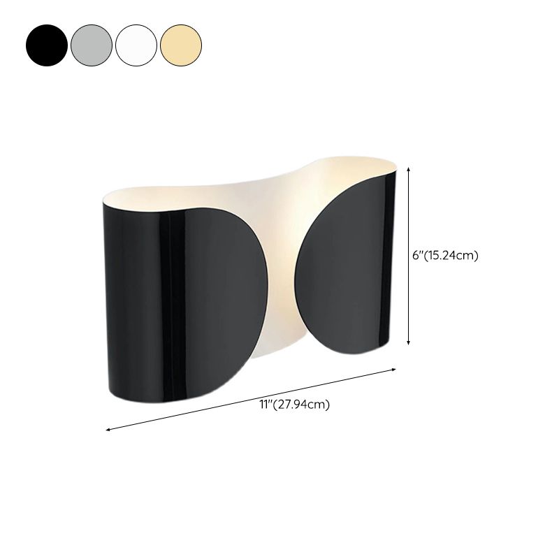 Metal Wall Mounted Sconce Black/White/Gold/Silver Wall Lights for Bedroom