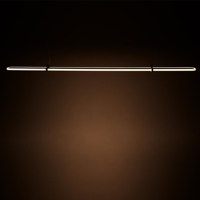 Modern Style Linear Pendant Light Metal 1 Light Island Pendant Light