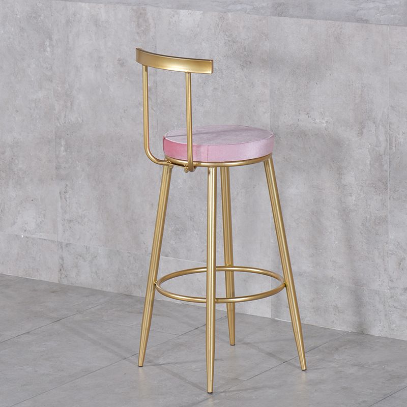 Contemporary  Armless Backrest Counter Stool Iron Kitchen Bar Stool for Home