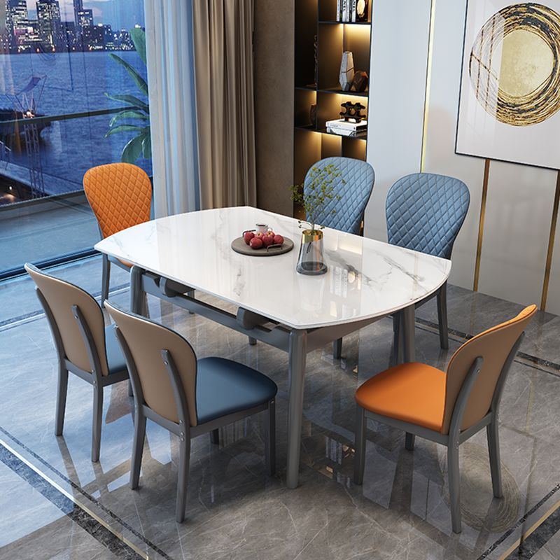 Contemporary Wood Dining Armless Chairs Upholstered Side Chairs for Restaurant Use