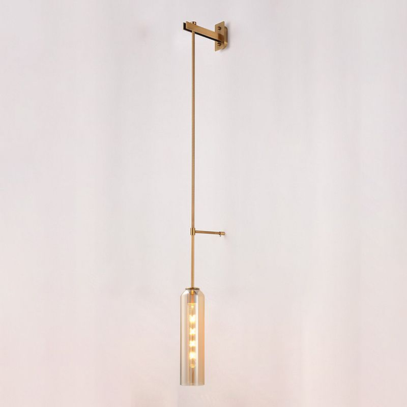 Glass Geometric Wall Sconce Simple 1 Light Wall Mounted Light Fixture