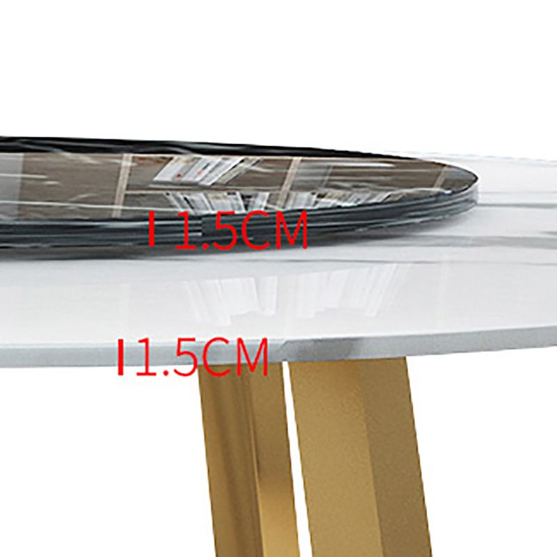 Modern Sintered Stone Dining Table Round Dinner Room Table for Dining Room
